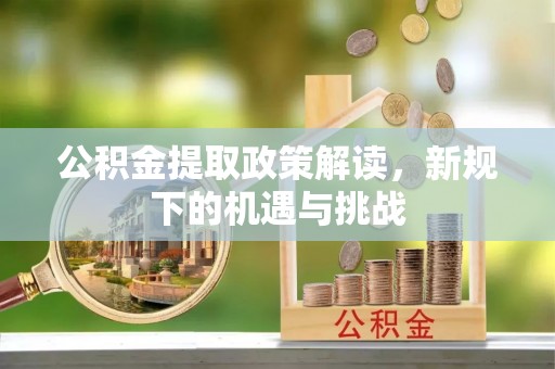 前金公积金提取政策解读，新规下的机遇与挑战