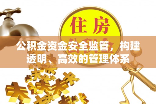 前金公积金资金安全监管，构建透明、高效的管理体系