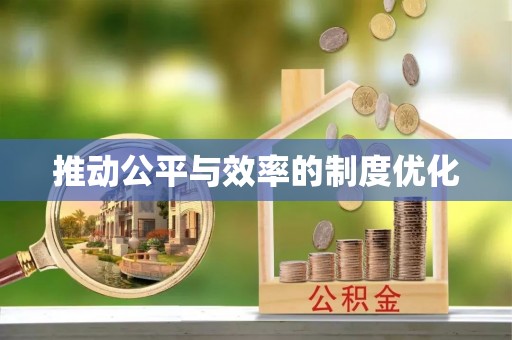 前金推动公平与效率的制度优化