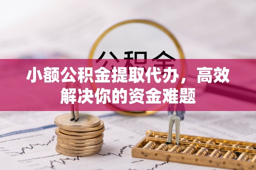 前金小额公积金提取代办，高效解决你的资金难题
