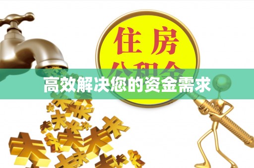 前金高效解决您的资金需求