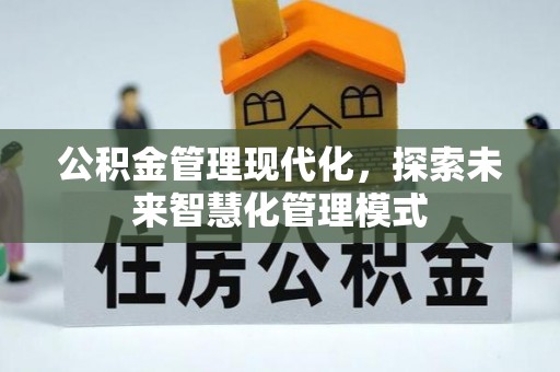 前金公积金管理现代化，探索未来智慧化管理模式