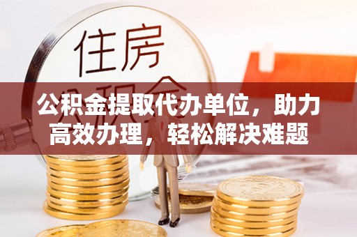 前金公积金提取代办单位，助力高效办理，轻松解决难题