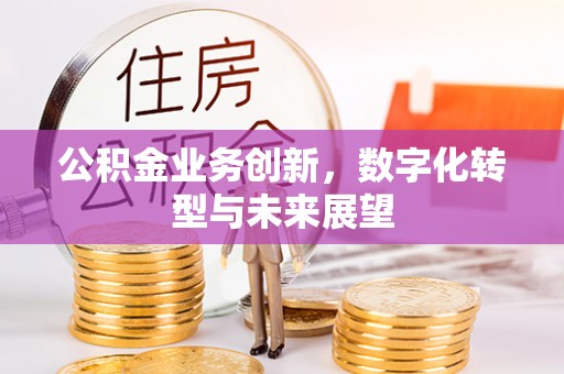 前金公积金业务创新，数字化转型与未来展望